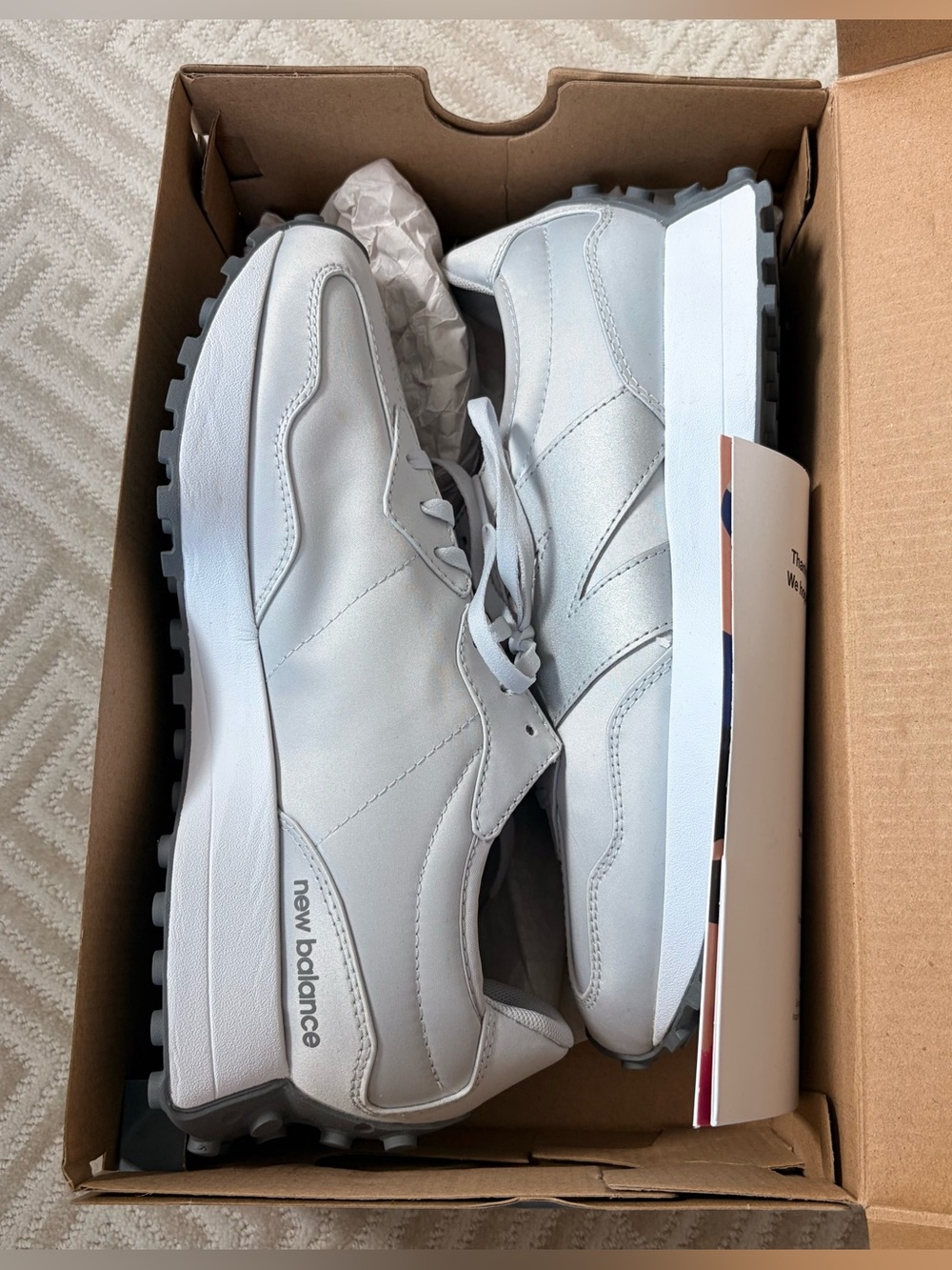 Women’s New Balance 327 Silver - Picture 10 of 11
